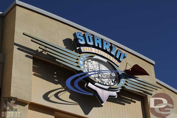 A better shot of the Soarin sign.