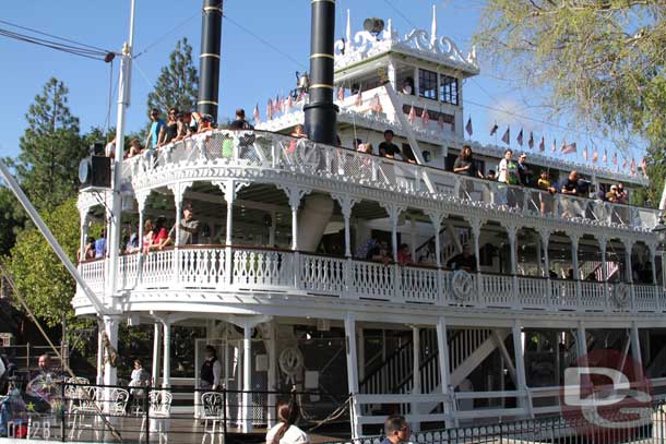 The Mark Twain pulling out of port.