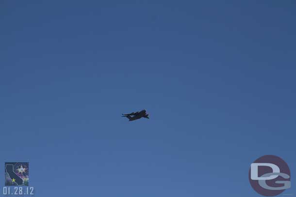 A C17 flew by (not part of the celebration... just seemed odd to see it so low).