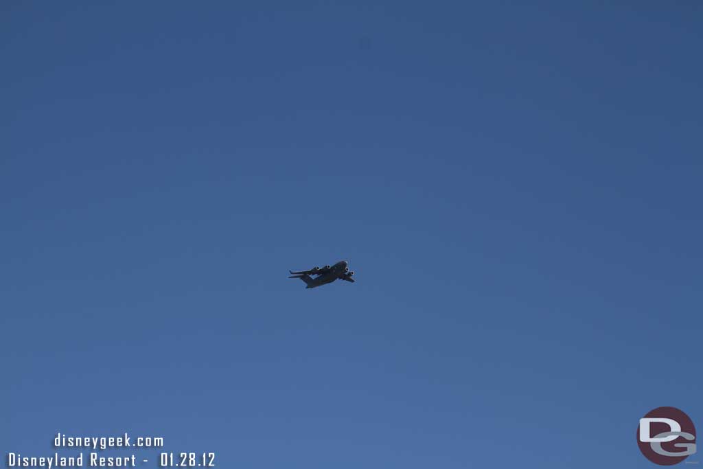 A C17 flew by (not part of the celebration... just seemed odd to see it so low).