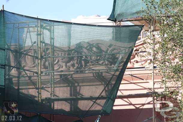 A closer look at the detail work emerging on Buena Vista Street.  This is above the ice cream store.