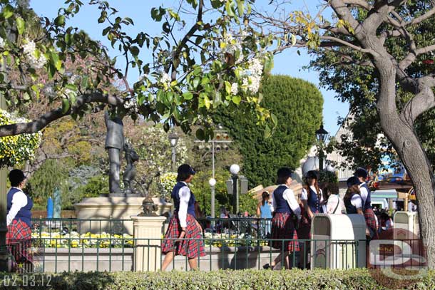 A group of tour guides/guest relations cast members being trained.