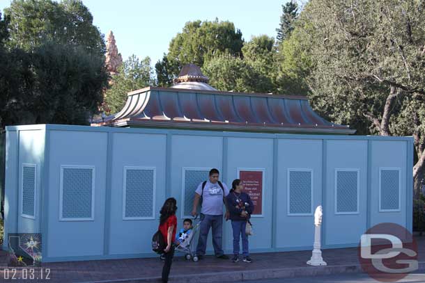 The coffee cart is behind walls.