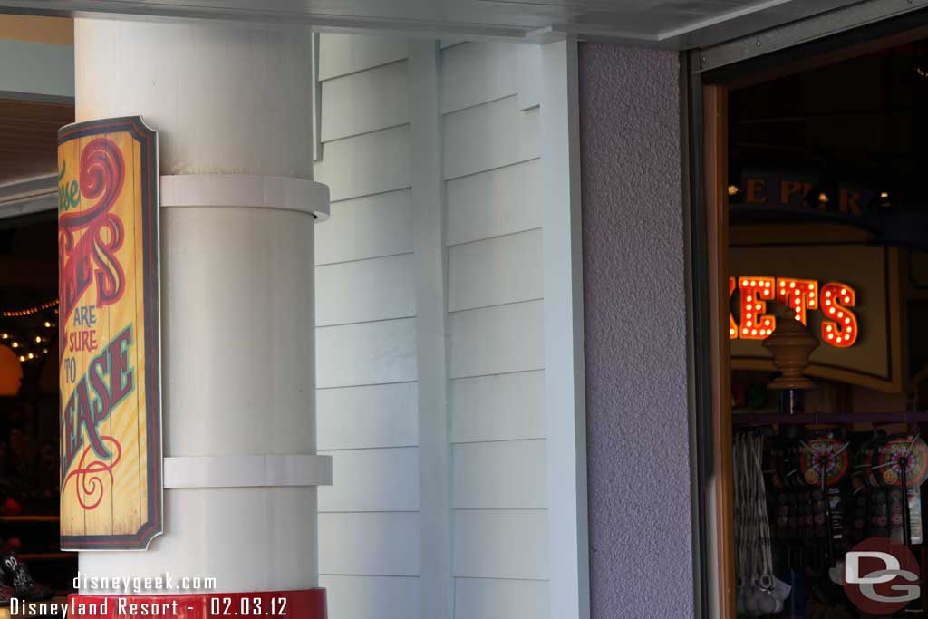 Almost all of the exterior stucco is now covered with wood siding.