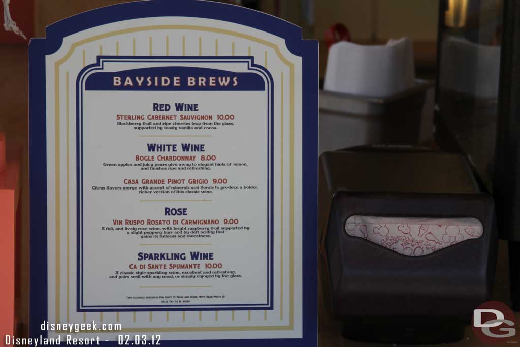 Some additions to the Bayside Brews menu.