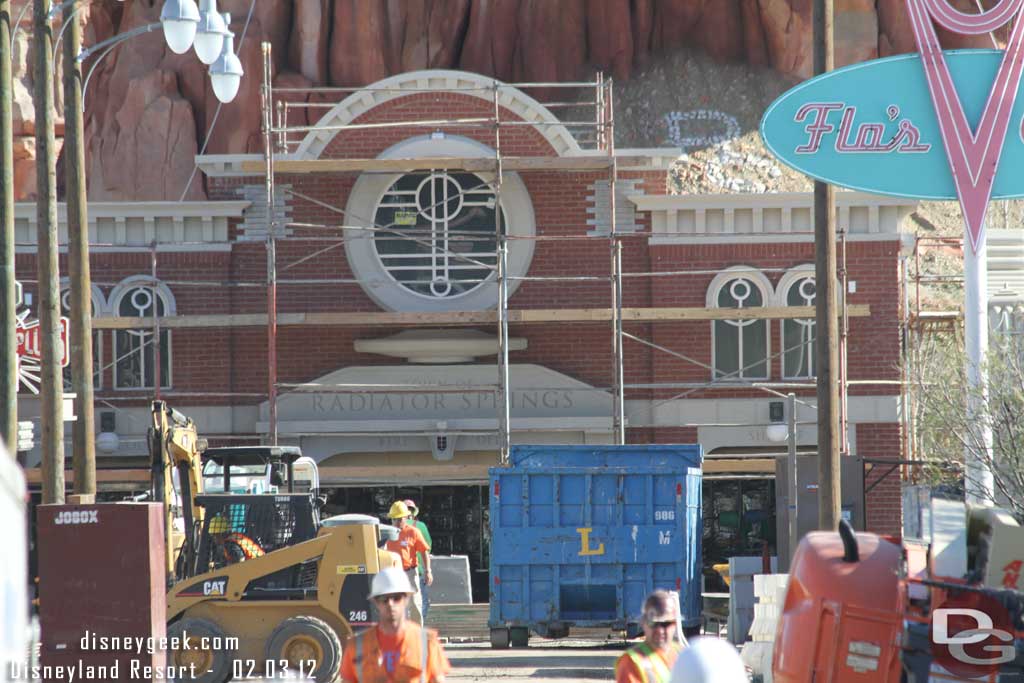 A closer look down the street.  The large pile of landscaping dirt has been distributed.