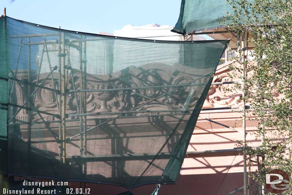 A closer look at the detail work emerging on Buena Vista Street.  This is above the ice cream store.