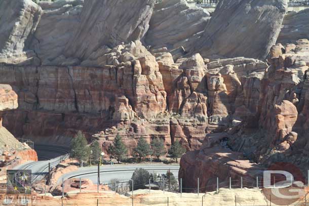 On the right looks like all the scaffolding and safety lines are removed from the rock wall.