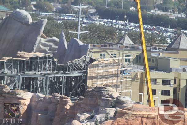 The cover for the backside of the rock work is slowly moving along.