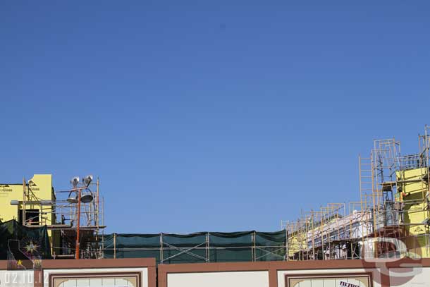 Mesh up as they return to working on Monorail bridge.  So no real good views of the construction right now.