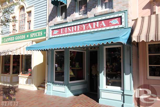 The Disneyana store reopened last Saturday.