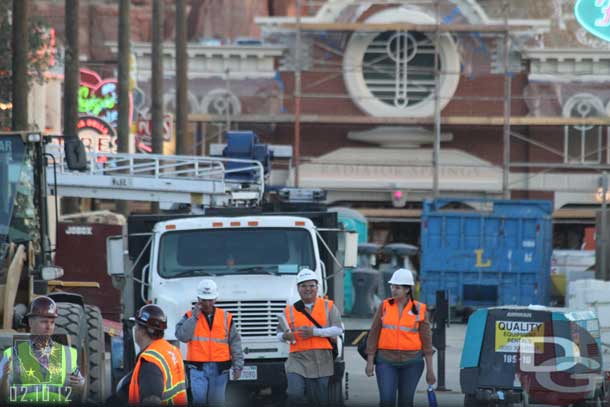 There were a lot of workers and Imagineers around.