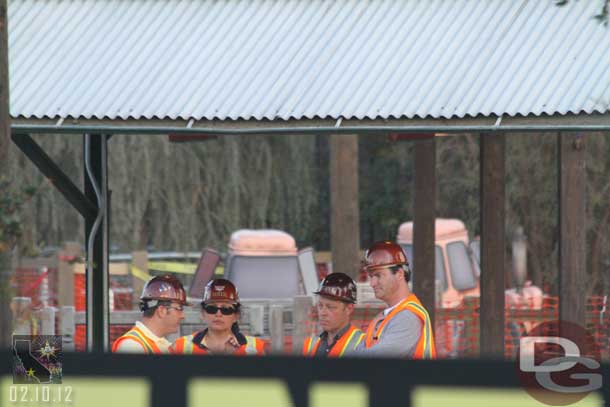 A group of Imagineers near Maters (which was being tested all afternoon/evening).