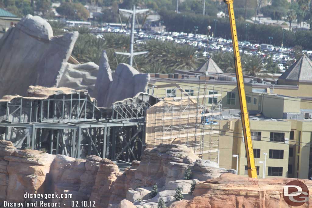 The cover for the backside of the rock work is slowly moving along.