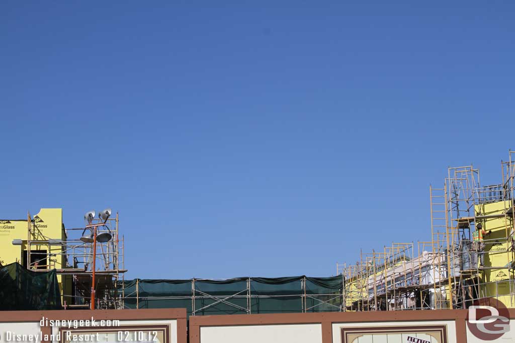 Mesh up as they return to working on Monorail bridge.  So no real good views of the construction right now.