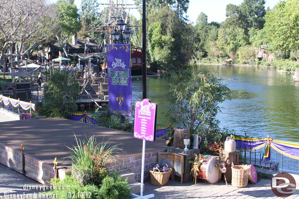 There was a small stage set up along the rivers edge for the shows, same as last year.