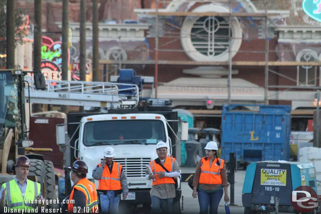 There were a lot of workers and Imagineers around.