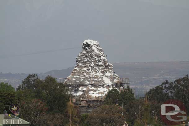 More of the Matterhorn is revealed as the work progresses.