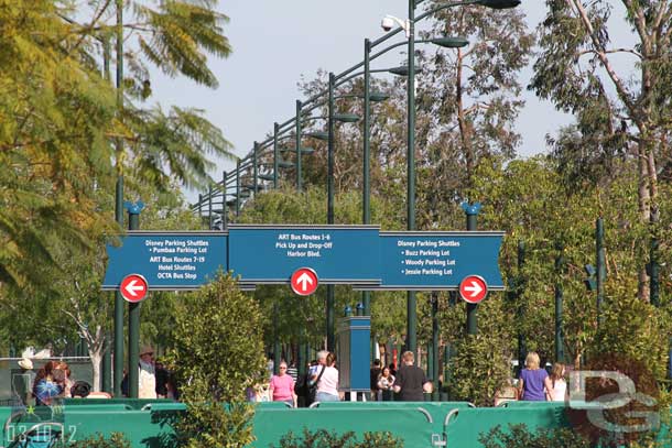 New signs in the transportation center off Harbor.