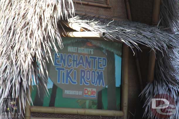 Stopped by the Tiki Room.  I had not seen the new intro video.