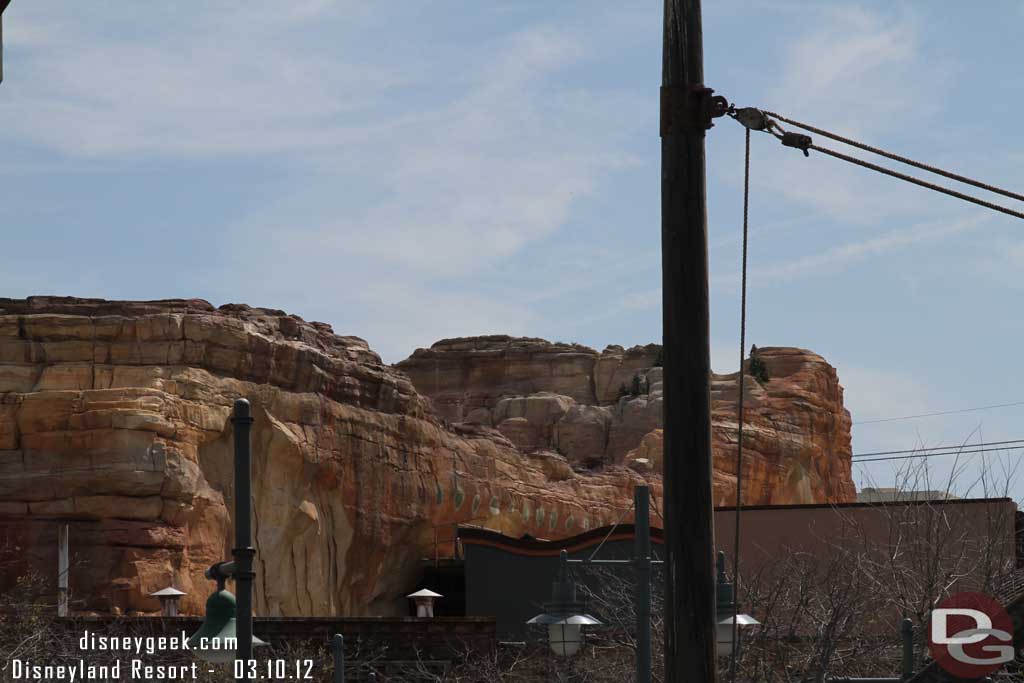 Still working on removing the toothpicks and touching up the rock face.