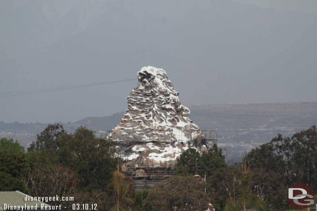 More of the Matterhorn is revealed as the work progresses.