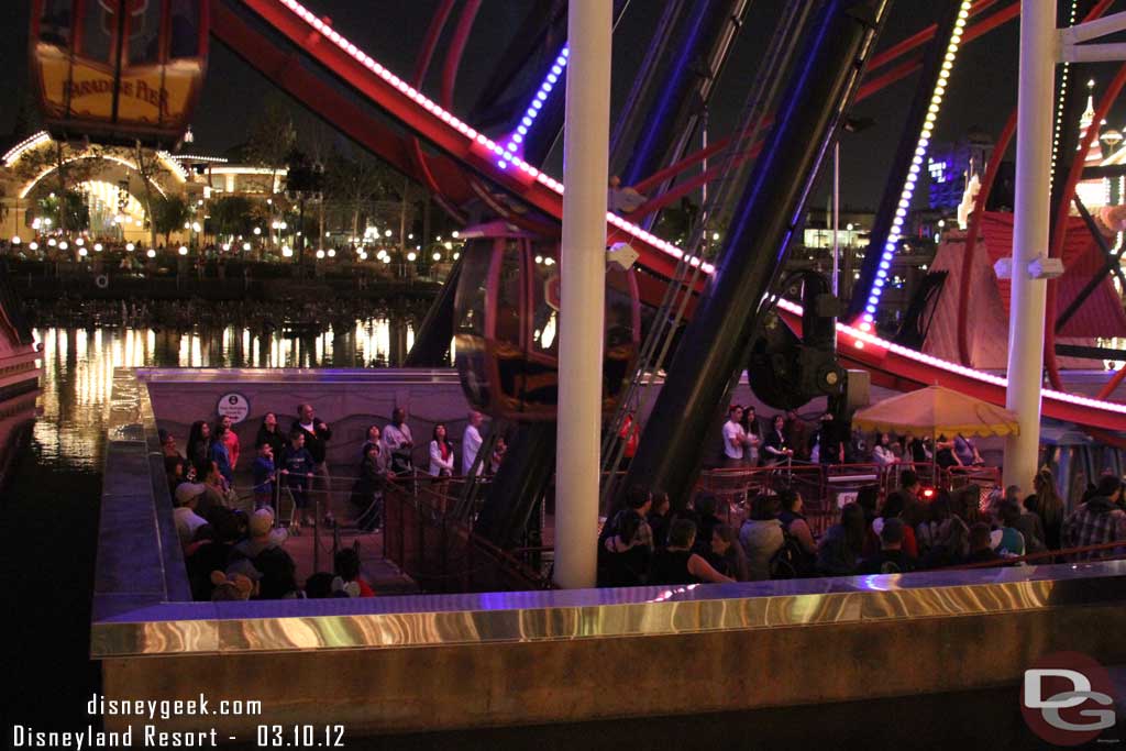 I wanted to go for a spin on the Fun Wheel but the line stretched all the way around the lower area which was longer than my patience this evening.