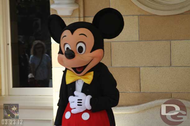 Mickey out for pictures.