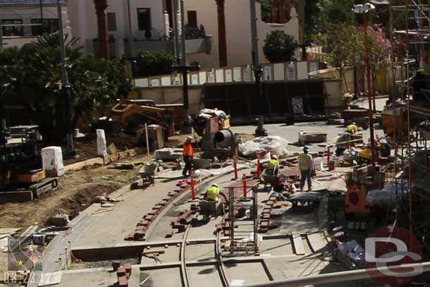 Working on the brick work for the Red Cars