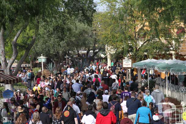 There was a good crowd in the park this afternoon.