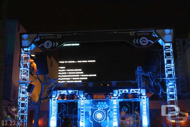 Found a spot of the Tron City Dance Crew Challenge and the first show started late then crashed.   Looks like the system for the lights and screen was having some problems.  Always a bad sign when you see unix/linux commands popping up.