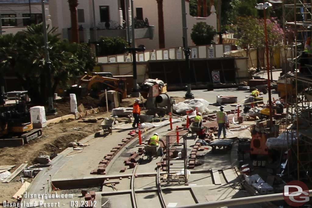 Working on the brick work for the Red Cars