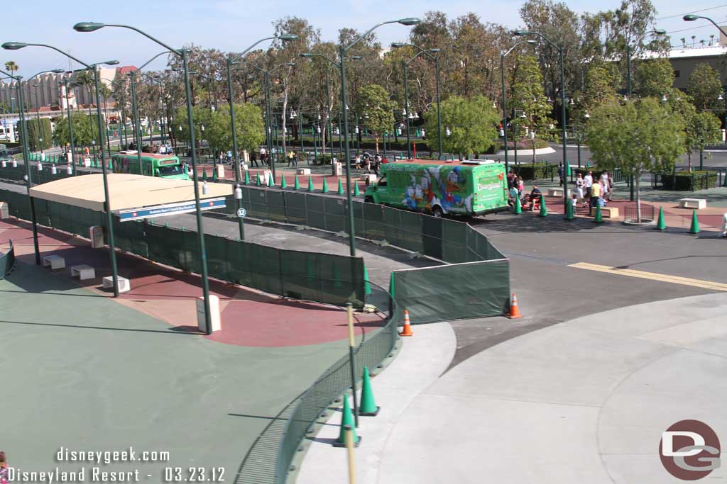 Still working on one of the areas of the bus stops.