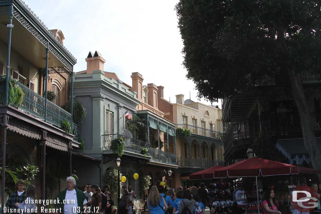 New Orleans Square has returned to normal now that the Bayou Bash is over.