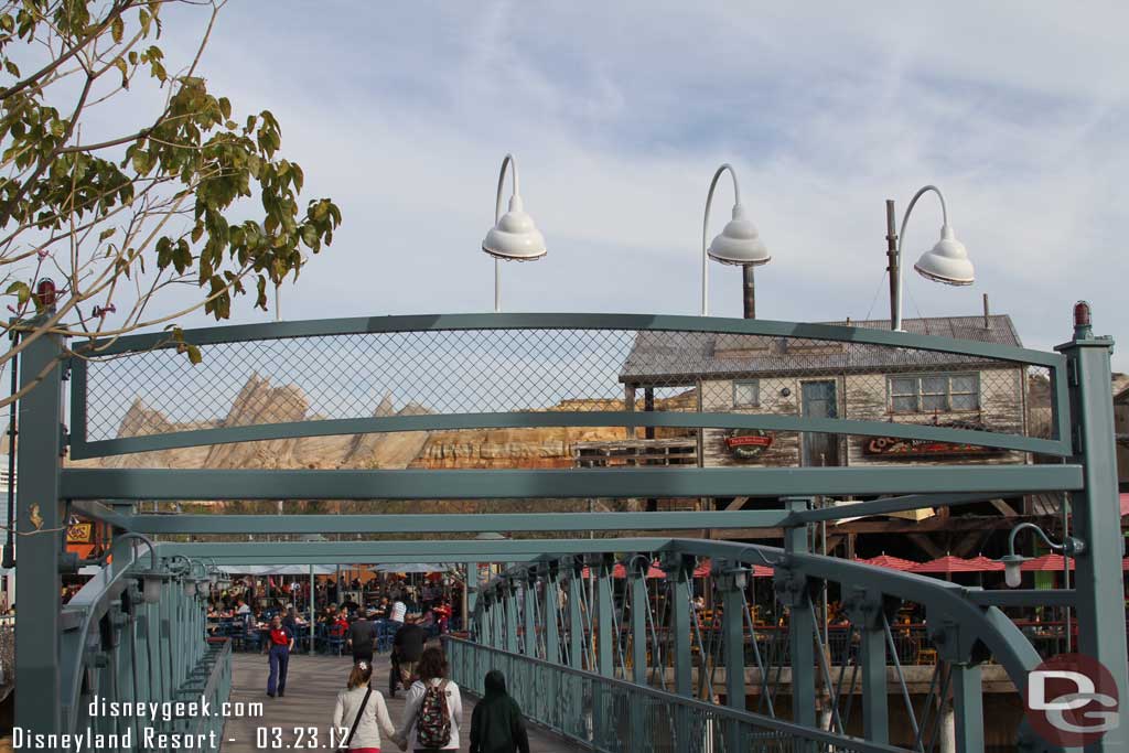 The sign has not returned to the bridge.  Guessing one will eventually since the lights are still there.