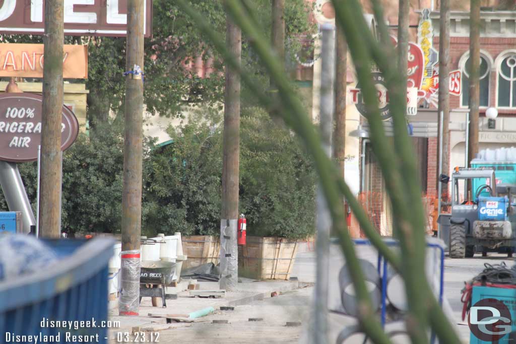 More trees waiting to be planted in Cars Land.