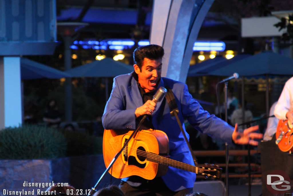 Elvis, Scot Bruce at the Tomorrowland Terrace.