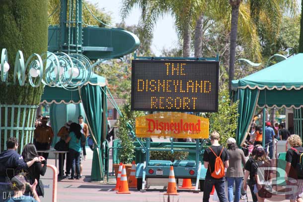 They were anticipating large crowds.  The sign was up and working to welcome guests.