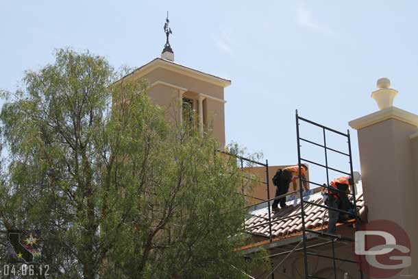 More roof tiles going on.