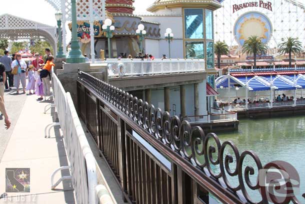 Painting the rails along Paradise Bay