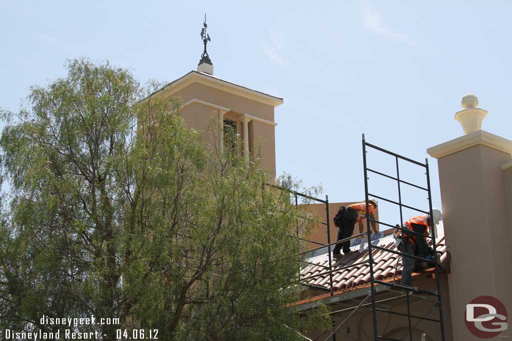 More roof tiles going on.