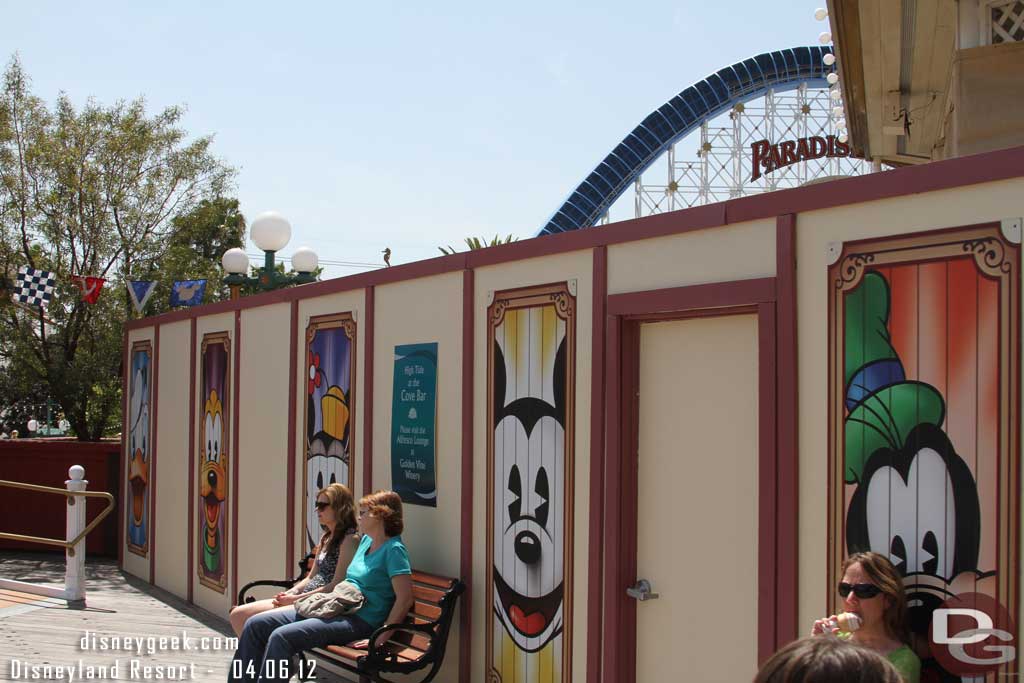 Characters are on the wall around the Cove Bar