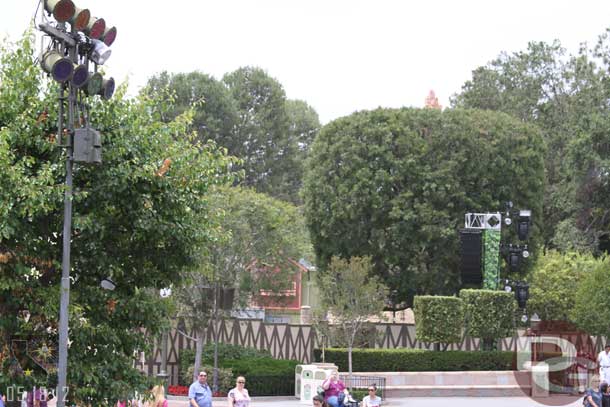 Hard to see what is going on at Plaza Gardens.  Looks like much of the concrete and retaining wall on the North side are gone.