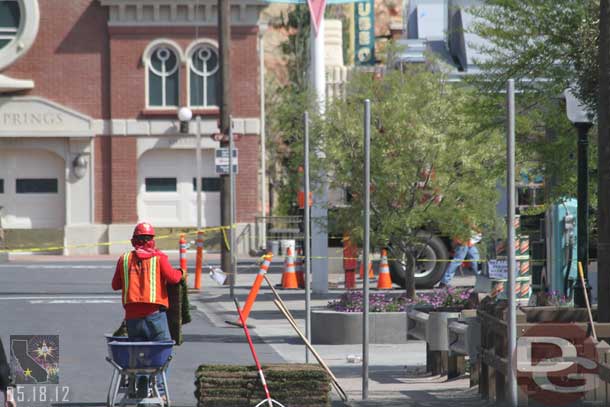 A better shot of one of the sod crews