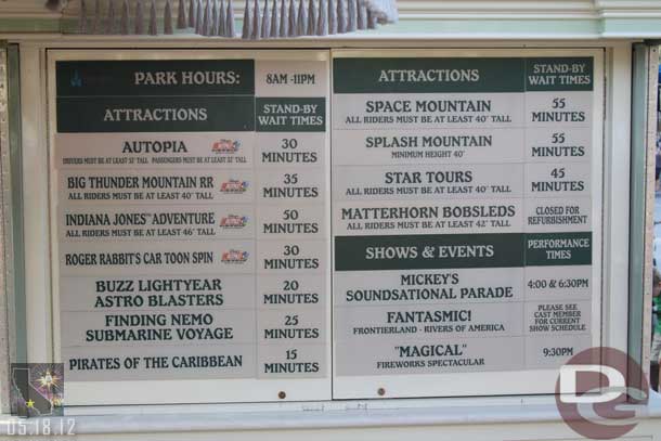 Wait times around 6:15pm