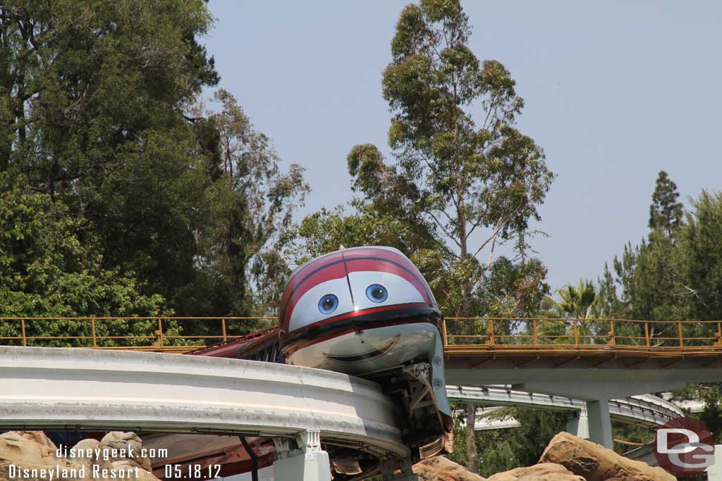 Manny Monorail going over the Sub Lagoon.