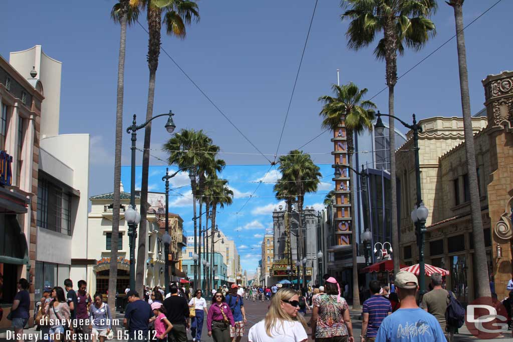 A look down Hollywood Blvd.