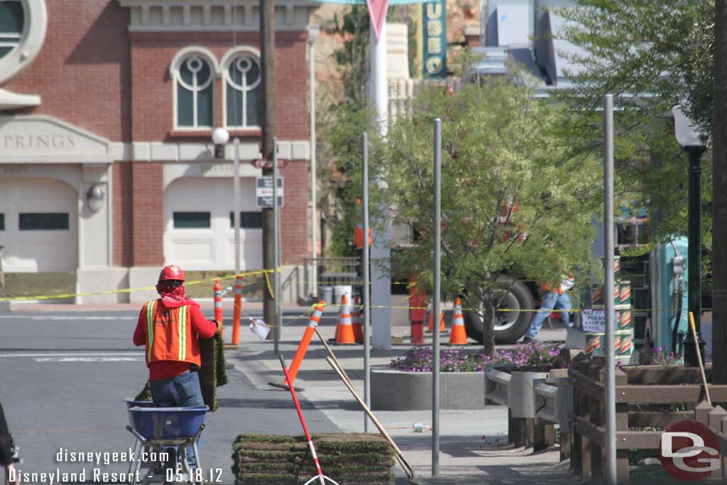 A better shot of one of the sod crews