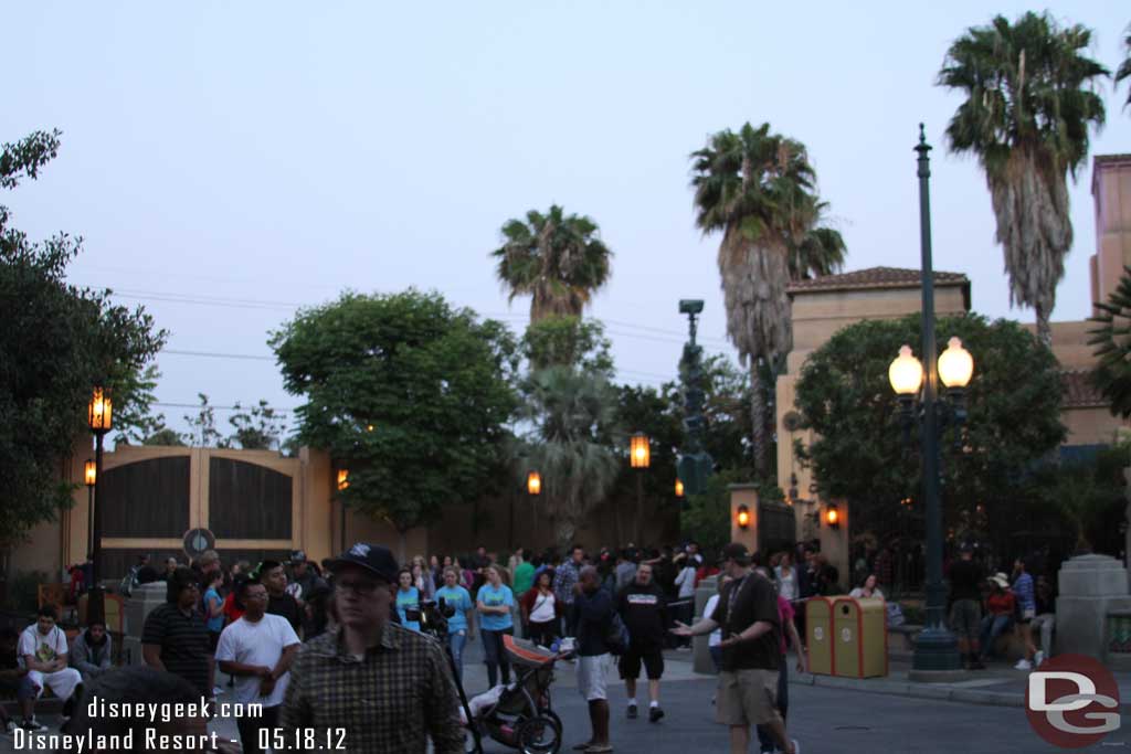 The Tower of Terror area was very crowded this evening.