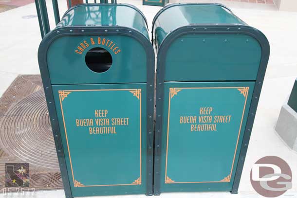 The new Buena Vista Street trash can design.